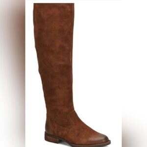 Born Leather Suede Brown Knee High Boots